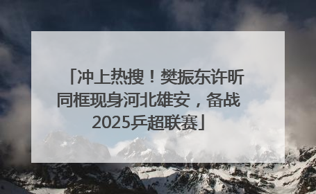 冲上热搜！樊振东许昕同框现身河北雄安，备战2025乒超联赛