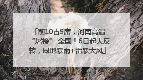 前10占9席，河南高温 “屠榜” 全国！6日起大反转，局地暴雨+雷暴大风