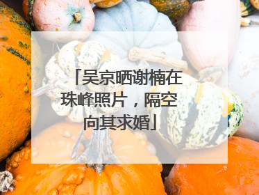 吴京晒谢楠在珠峰照片，隔空向其求婚