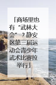 商场里也有“武林大会”？静安区第三届运动会青少年武术比赛拉举行