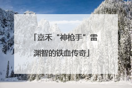 嘉禾“神枪手”雷渊智的铁血传奇