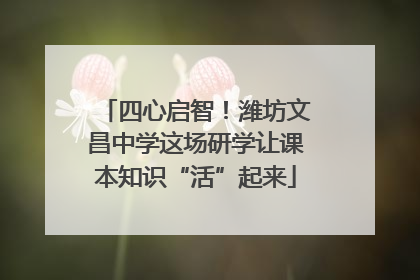 四心启智！潍坊文昌中学这场研学让课本知识“活”起来