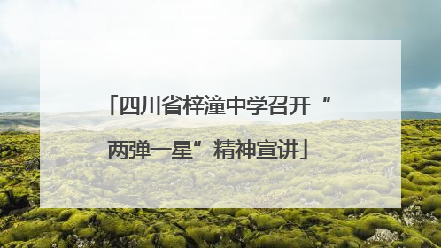 四川省梓潼中学召开“两弹一星”精神宣讲