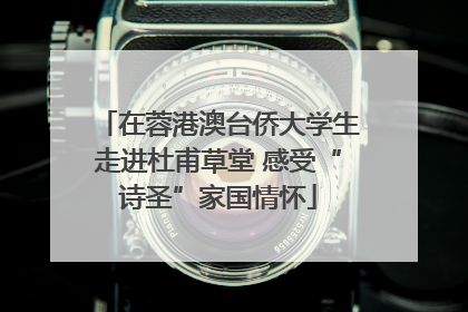 在蓉港澳台侨大学生走进杜甫草堂 感受“诗圣”家国情怀