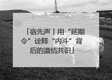 宿先声丨用“延期令”诠释“内斗”背后的温情共识