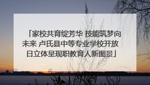 家校共育绽芳华 技能筑梦向未来 卢氏县中等专业学校开放日立体呈现职教育人新图景