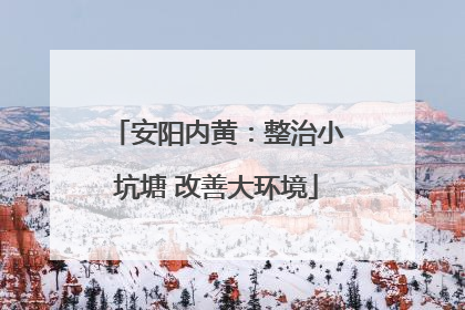 安阳内黄：整治小坑塘 改善大环境