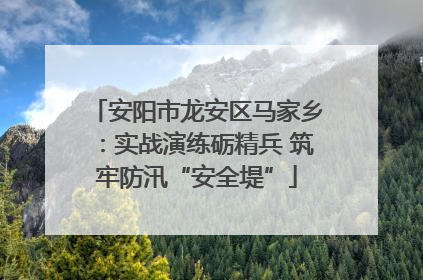 安阳市龙安区马家乡：实战演练砺精兵 筑牢防汛“安全堤”
