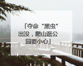 夺命“黑虫”出没，爬山逛公园要小心