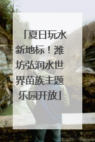 夏日玩水新地标！潍坊弘润水世界苗族主题乐园开放