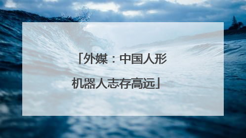外媒：中国人形机器人志存高远