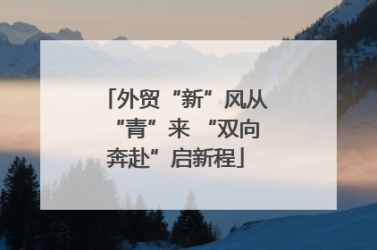 外贸“新”风从“青”来 “双向奔赴”启新程