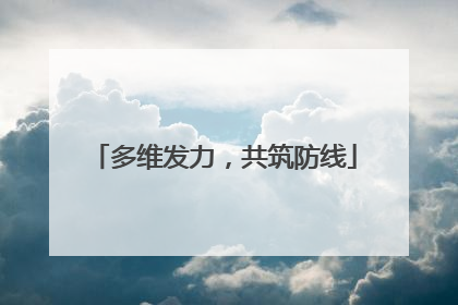 多维发力，共筑防线