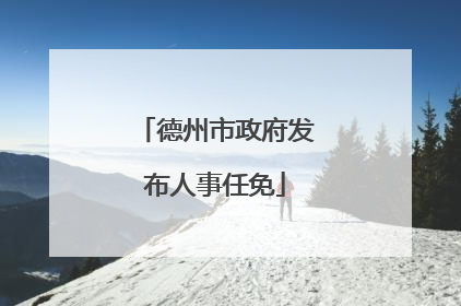 德州市政府发布人事任免