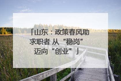 山东：政策春风助求职者 从“稳岗”迈向“创业”