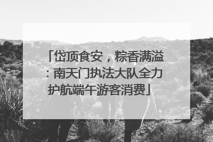 岱顶食安，粽香满溢：南天门执法大队全力护航端午游客消费