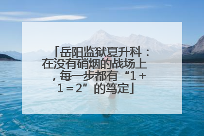 岳阳监狱夏升科：在没有硝烟的战场上，每一步都有“1＋1＝2”的笃定