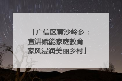 广信区黄沙岭乡：宣讲赋能家庭教育 家风浸润美丽乡村