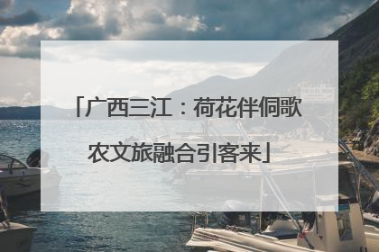 广西三江：荷花伴侗歌 农文旅融合引客来