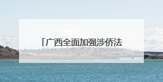 广西全面加强涉侨法律服务 以法治之光护侨益聚侨力暖侨心