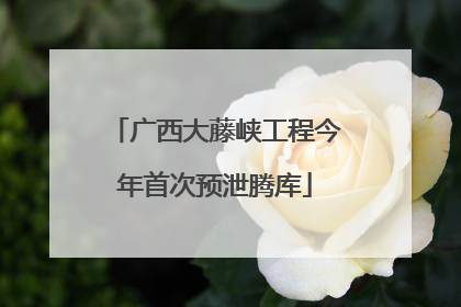 广西大藤峡工程今年首次预泄腾库