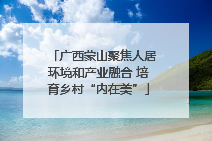 广西蒙山聚焦人居环境和产业融合 培育乡村“内在美”