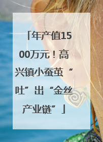 年产值1500万元！高兴镇小蚕茧“吐”出“金丝产业链”