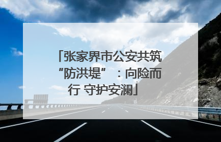 张家界市公安共筑“防洪堤”：向险而行 守护安澜