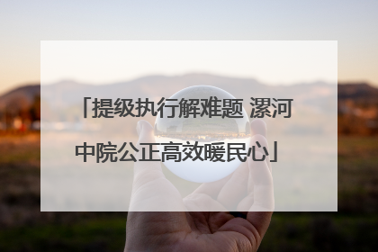 提级执行解难题 漯河中院公正高效暖民心