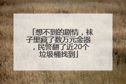 想不到的剧情，袜子里藏了数万元金器，民警翻了近20个垃圾桶找到