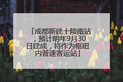 成都新建十陵南站，预计明年9月30日建成，将作为枢纽内普速客运站