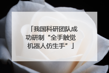 我国科研团队成功研制“全手触觉机器人仿生手”