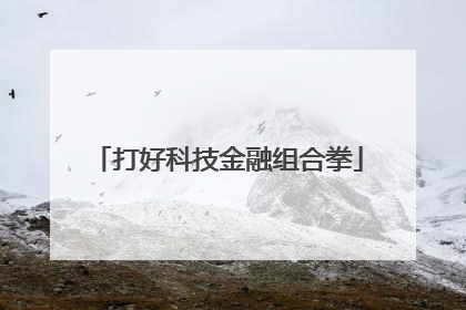 打好科技金融组合拳