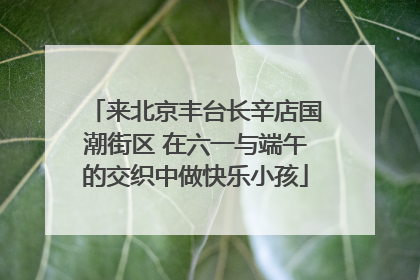 来北京丰台长辛店国潮街区 在六一与端午的交织中做快乐小孩