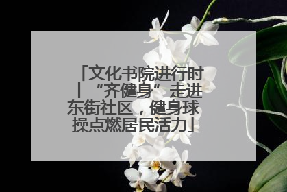 文化书院进行时丨“齐健身”走进东街社区，健身球操点燃居民活力