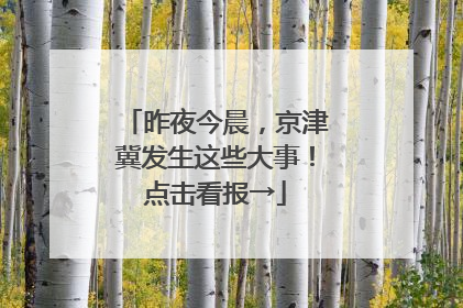 昨夜今晨，京津冀发生这些大事！点击看报→
