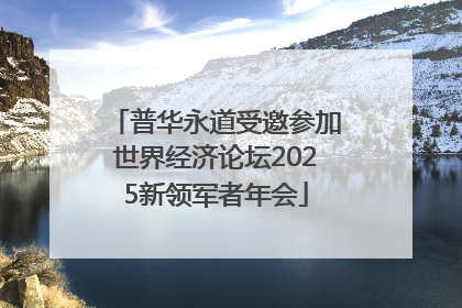 普华永道受邀参加世界经济论坛2025新领军者年会