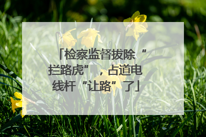 检察监督拔除“拦路虎”，占道电线杆“让路”了