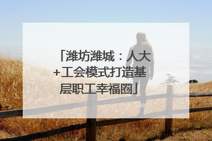 潍坊潍城：人大+工会模式打造基层职工幸福圈