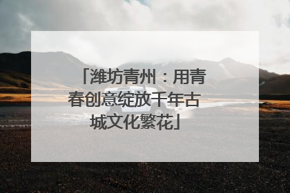 潍坊青州：用青春创意绽放千年古城文化繁花