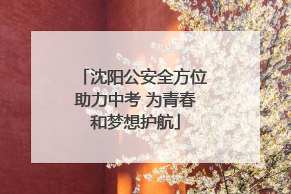 沈阳公安全方位助力中考 为青春和梦想护航
