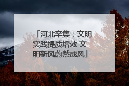 河北辛集：文明实践提质增效 文明新风蔚然成风