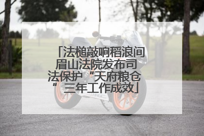 法槌敲响稻浪间 眉山法院发布司法保护“天府粮仓”三年工作成效