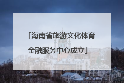 海南省旅游文化体育金融服务中心成立