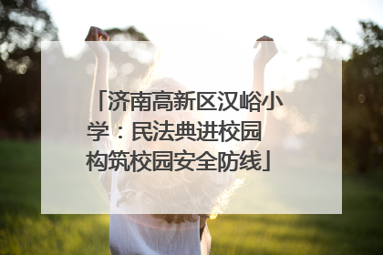 济南高新区汉峪小学：民法典进校园 构筑校园安全防线