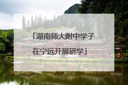湖南师大附中学子在宁远开展研学