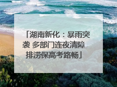 湖南新化：暴雨突袭 多部门连夜清障排涝保高考路畅