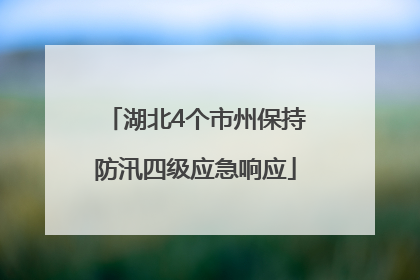 湖北4个市州保持防汛四级应急响应