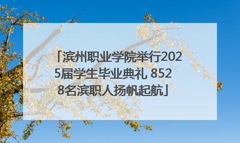 滨州职业学院举行2025届学生毕业典礼 8528名滨职人扬帆起航