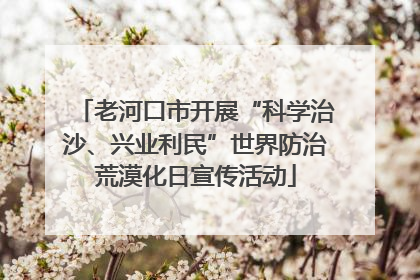 老河口市开展“科学治沙、兴业利民”世界防治荒漠化日宣传活动